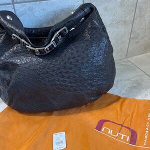 Nuti Ostrich Hobo Handbag - Authentic